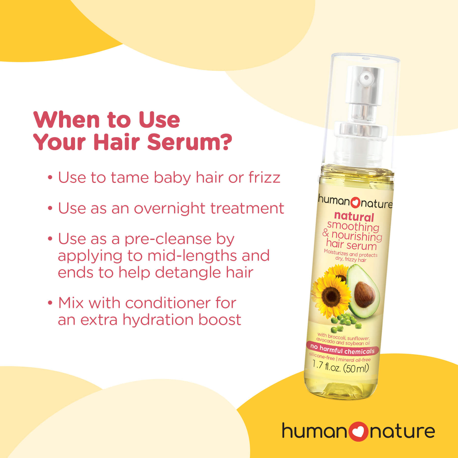 Smoothing & Nourishing Hair Serum 50ml - Image 3