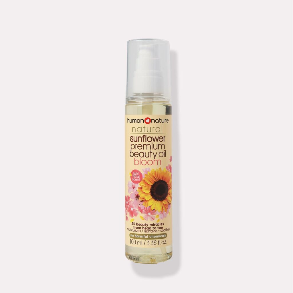 human nature sunflower beauty oil bloom