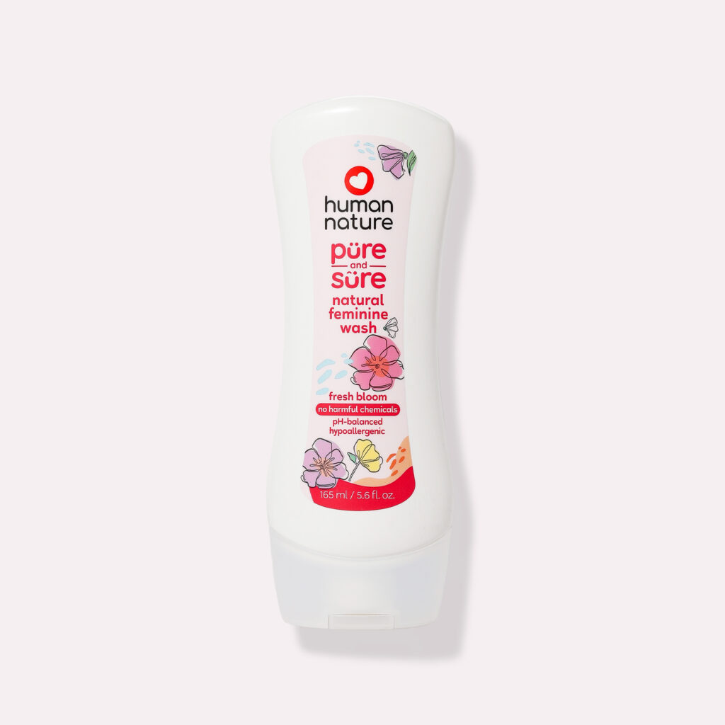 human nature pure and sure bloom feminine wash