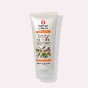 human nature coffee and vanilla body scrub